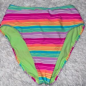 High Waisted Neon Swimsuit Bottoms